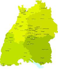 Baden-Württemberg-Karte mit den eingezeichneten Jugendgemeinderäten.