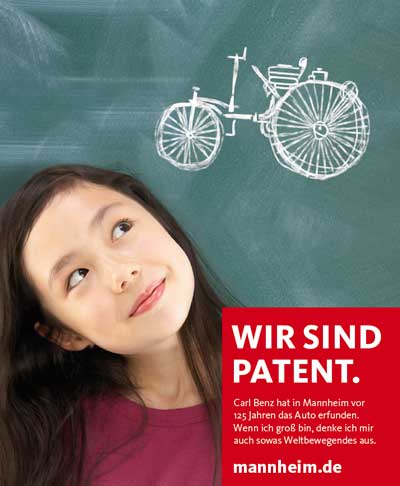 Werbeanzeige des Stadtmarketing Mannheim zum Automobilsommer 2011. Foto: Stadtarchiv Mannheim