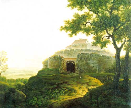 Das Gemälde von Franz Xaver Odo Müller zeigt die Burg Wirtemberg vor 1819. Foto: Neues Schloss Stuttgart