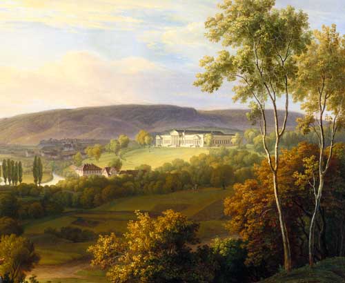 Der Blick ins Neckartal mit Schloß Rosenstein wurde 1828 vollendet. Foto: Staatsgalerie Stuttgart