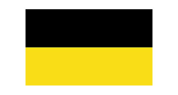 Grafik: Flagge Baden-Württemberg: Schwarz - Gold