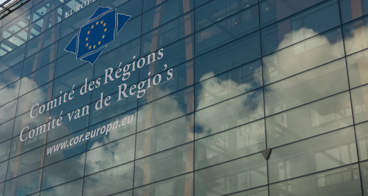 Die Fassade des Ausschusses der Regionen in Brüssel.