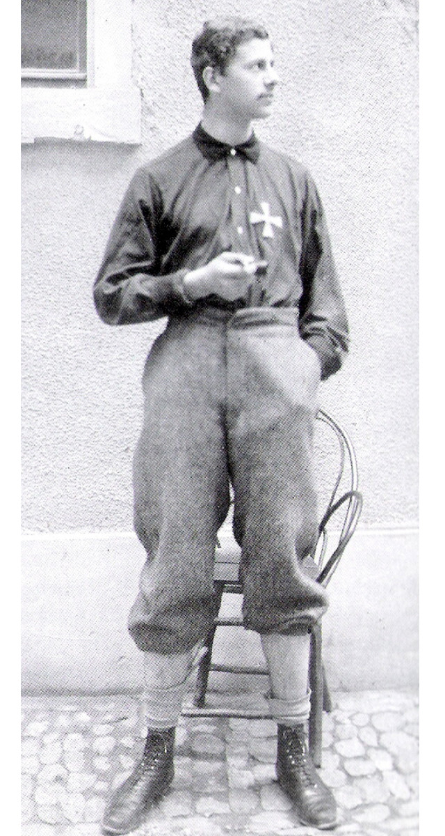 Pionier des (süd-)deutschen Fußballs: Walther Bensemann, aufgenommen 1896. [Foto: Wikimedia Commons]