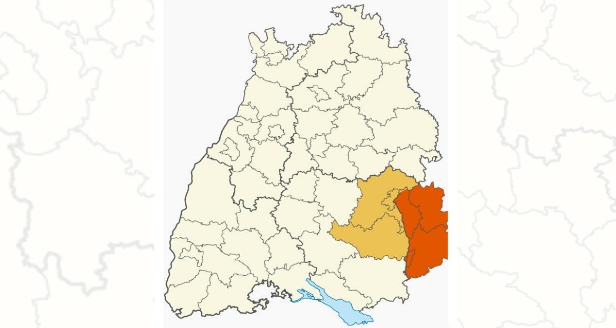 Region Donau-Iller. Grafik: LpB BW via Canva, Karte: wikimedia.org/TUBS. CC BY-SA 3.0.