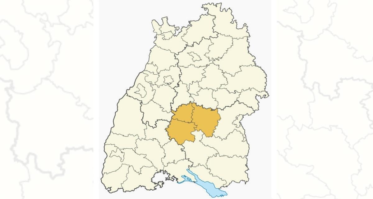 Region Neckar-Alb. Grafik: LpB BW via Canva, Karte: wikimedia.org/TUBS. CC BY-SA 3.0.