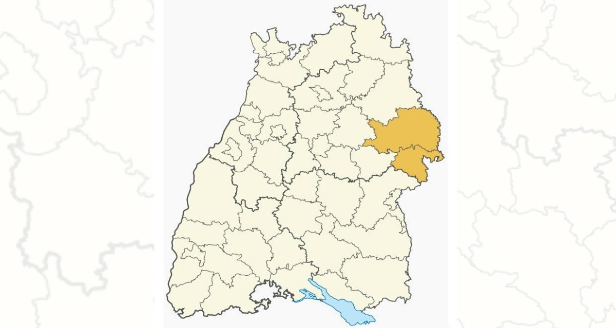 Region Ostwürttemberg. Grafik: LpB BW via Canva, Karte: wikimedia.org/TUBS. CC BY-SA 3.0.