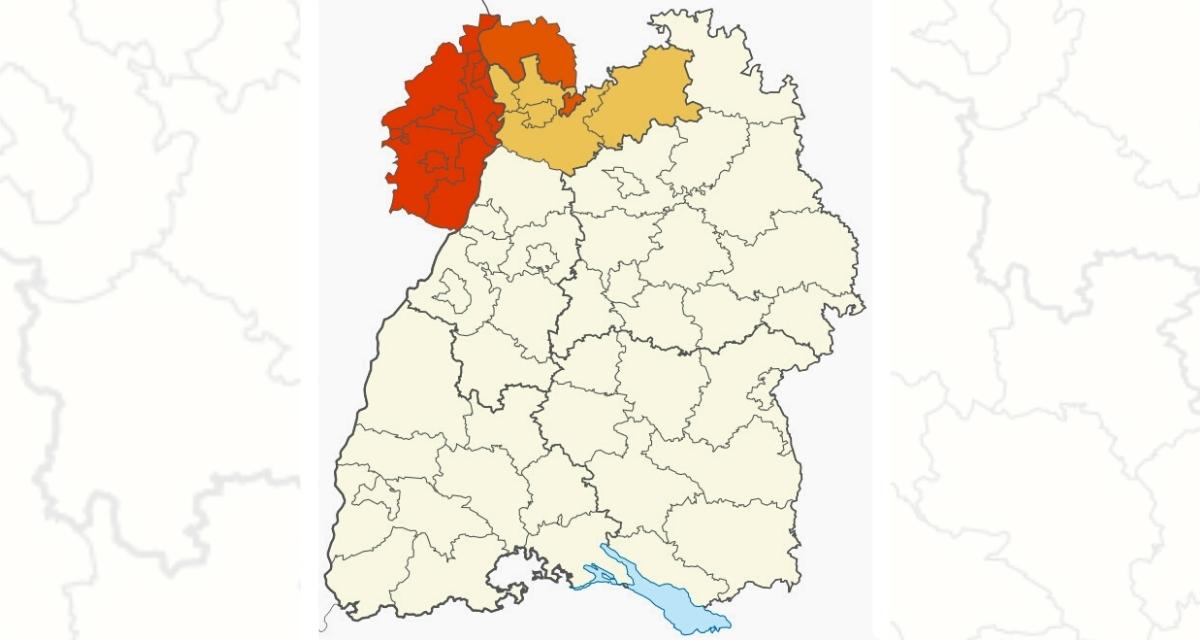 Region Rhein-Neckar. Grafik: LpB BW via Canva, Karte: wikimedia.org/TUBS. CC BY-SA 3.0.