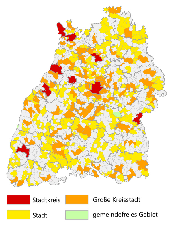 Städte in Baden-Württemberg. Grafik von wikimedia.org/Franzpaul, CC BY-SA 3.0.