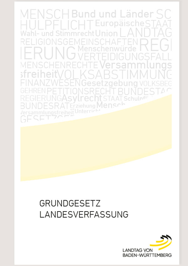 Titelbild Grundgesetz und Landesverfassung, aktualisierte Auflage 2023